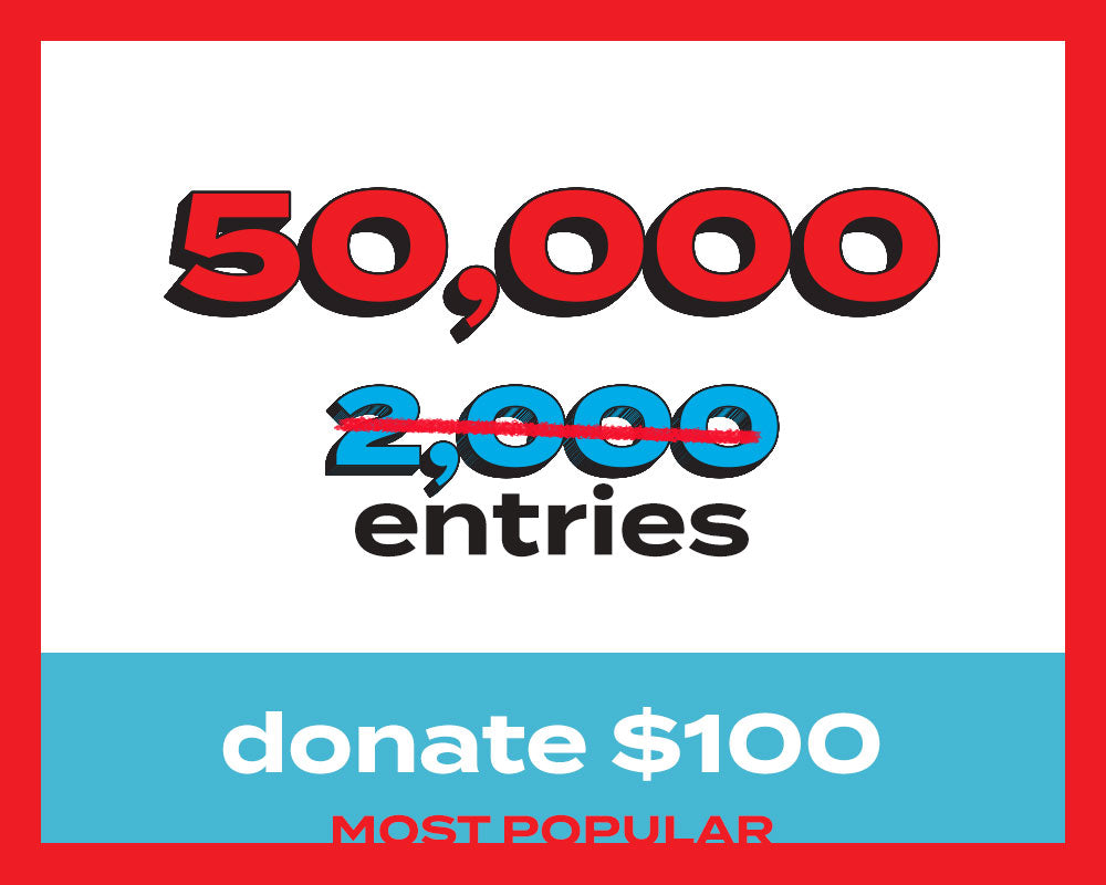 50,000 Entries for 2025 Ford Raptor (25X Multiplier)