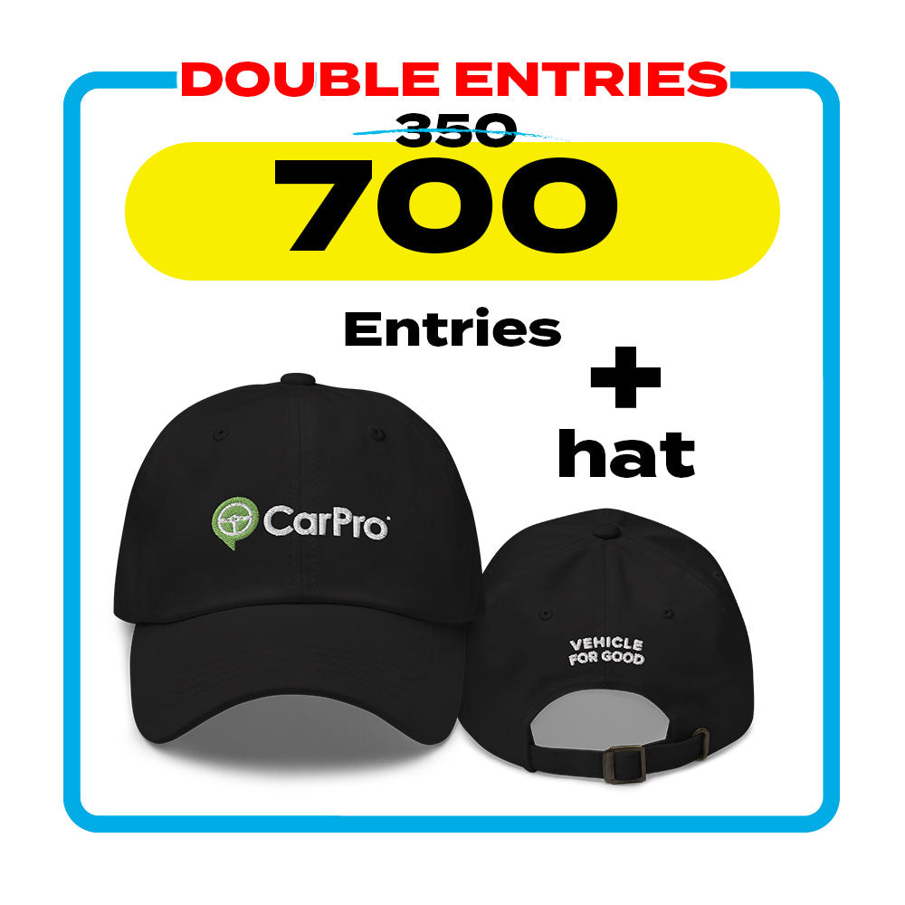 CarPro Hat + 700 Entries for Corvette - DOUBLE