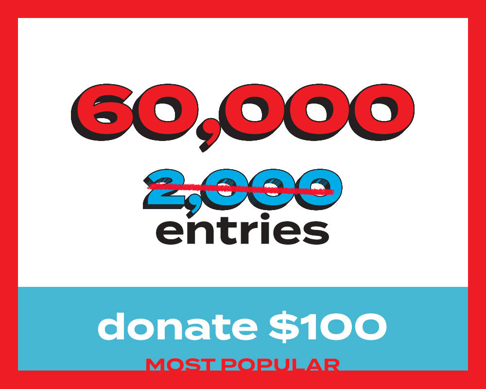 60,000 Entries for 2026 Corvette or $40,000 (30X Multiplier)