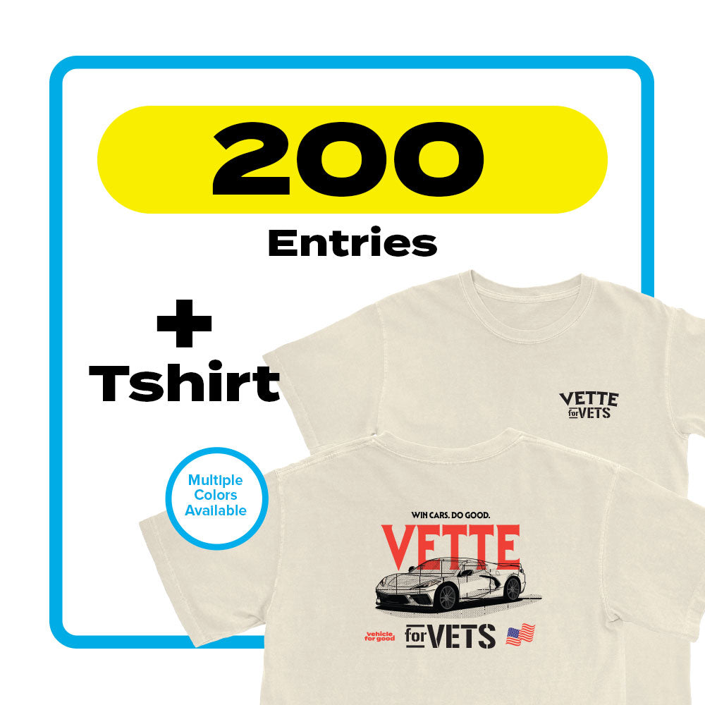 VETTE Tshirt + 200 Entries for Corvette