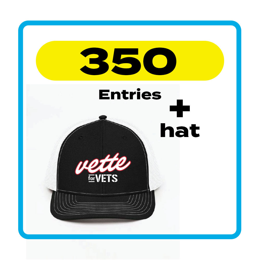 Vette for Vets Hat + 350 Entries for Corvette